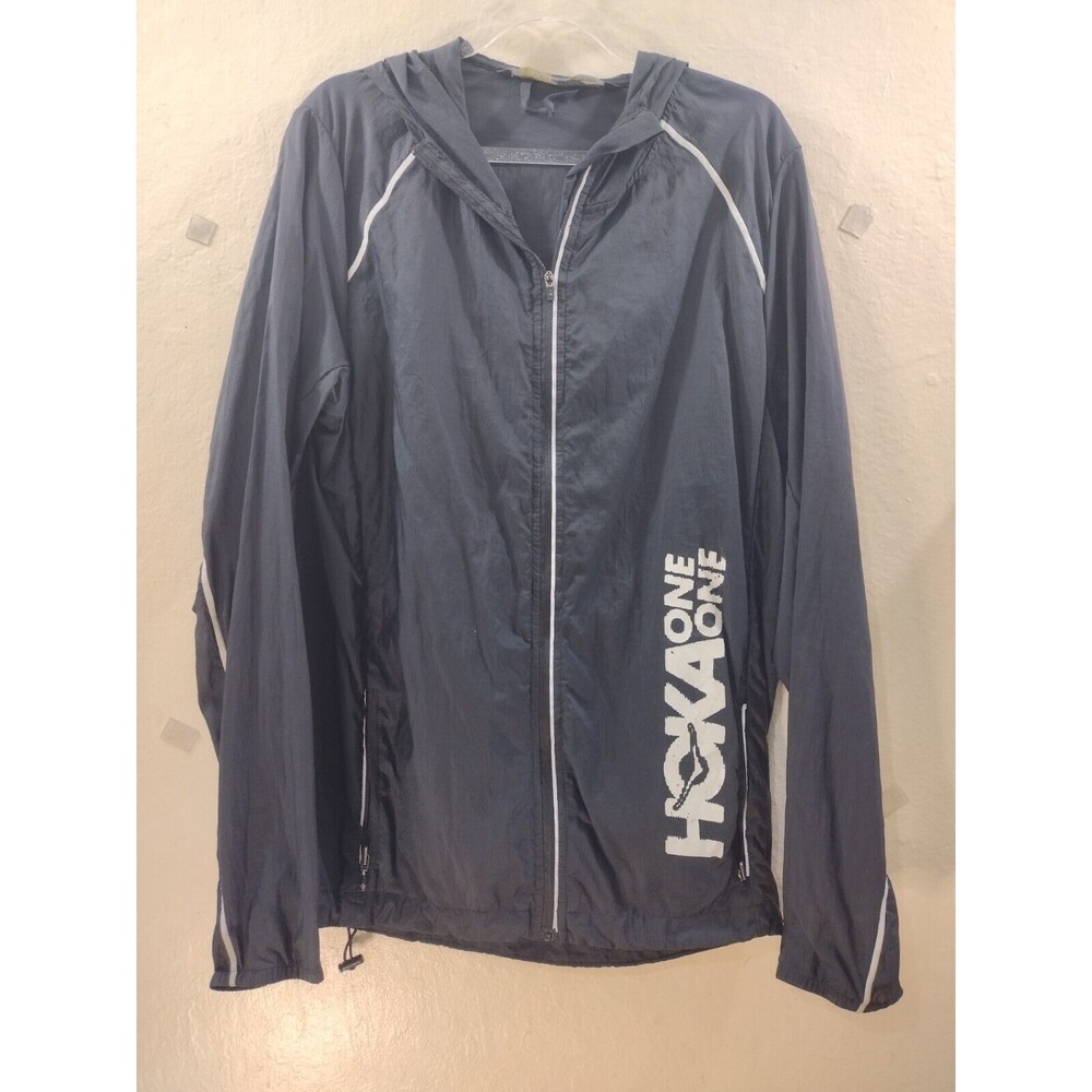 Hoka One One -X- Rabbit Women's Size Medium Black Windbreaker Running Jacket